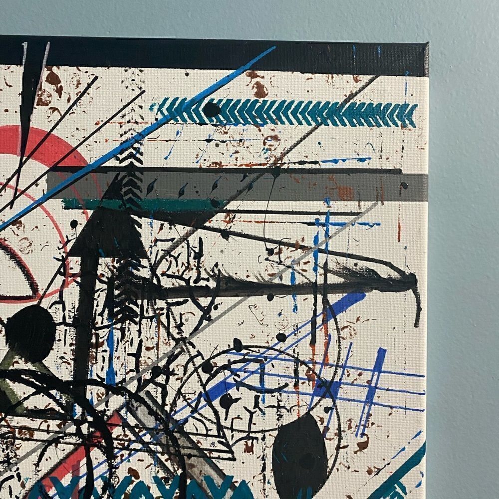 ABSTRACT PAINTING 16x20   - Picture 3 of 5